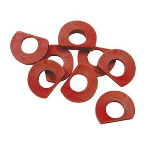 SPC Performance 75970 EZ Shim spacer kit containing eight assorted metal spacers for rear brake caliper alignment.