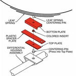 SPC Performance 3-inch steel thrust alignment plate for rear leaf spring axle correction.
