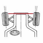 SPC Performance spring-loaded adjustable wheel spreader bar for Mercedes-Benz alignment.