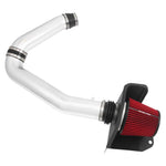 Spectre 9020 air intake kit with polished aluminum tube, red reusable cone filter, and black steel heat shield.