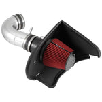 Spectre 9061 air intake kit featuring polished aluminum tubing, red filter, and black heat shield for Camaro SS V8.