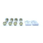 SPL Parts CNC machined 6061-T6 aluminum eccentric lockout plates and grade 10.9 hardware for Nissan R35 GT-R.