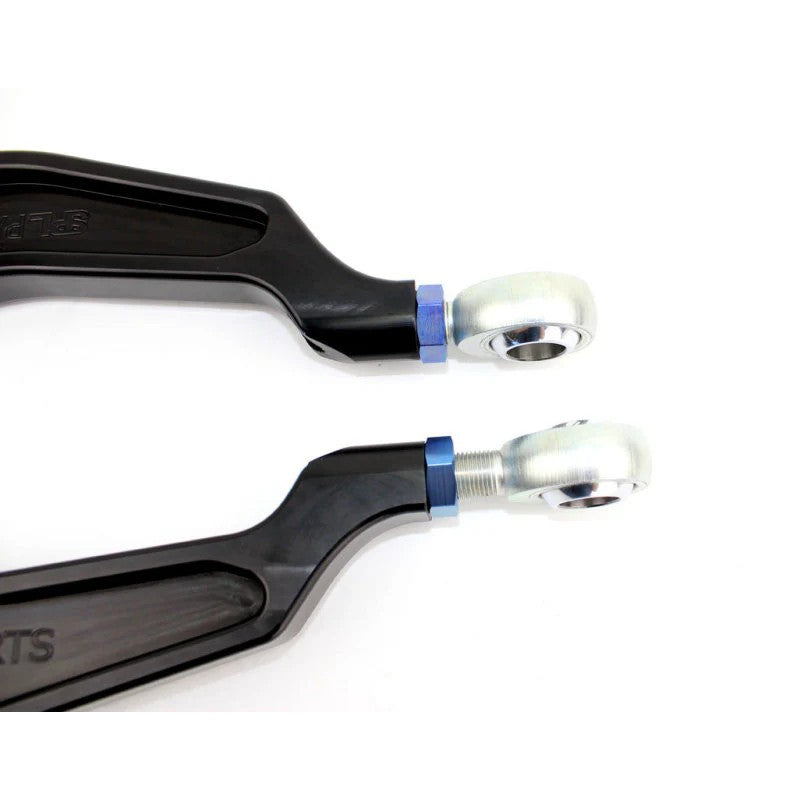 SPL Parts 7075 billet aluminum high clearance rear traction links with titanium jam nuts for Nissan GT-R R35.