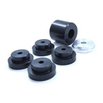SPL Parts SOLID Series billet aluminum differential mount bushings and installation driver tool for Nissan and Infiniti.
