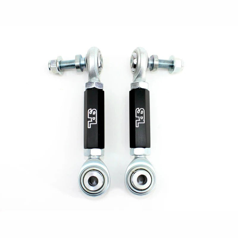 Black anodized 6061-T6 aluminum adjustable rear sway bar endlinks with FK bearings for 2015-2026 BMW M2, M3, and M4.