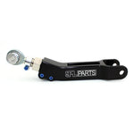 SPL Parts Billet 6061-T6 Aluminum rear traction arms with blue titanium hardware for 2015-2021 Subaru WRX and STI.
