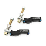 Pair of SPL Parts bumpsteer adjustable front tie rod ends with high-strength spherical bearings and hardware.