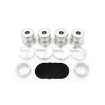 CNC machined silver billet 6061-T6 aluminum solid subframe bushings and adjustment shims for Nissan 300ZX