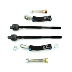 SPL Parts bumpsteer adjustable tie rod ends with aluminum turnbuckles and spacers for 1990-2005 Mazda Miata manual racks.