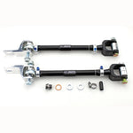 SPL Parts Titanium Series HICAS Eliminator Kit featuring blue titanium hardware and 2024 aluminum rear toe rods.