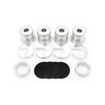 SPL Parts CNC machined 6061-T6 billet aluminum solid subframe bushings and shims for Nissan 240SX S13 and S14