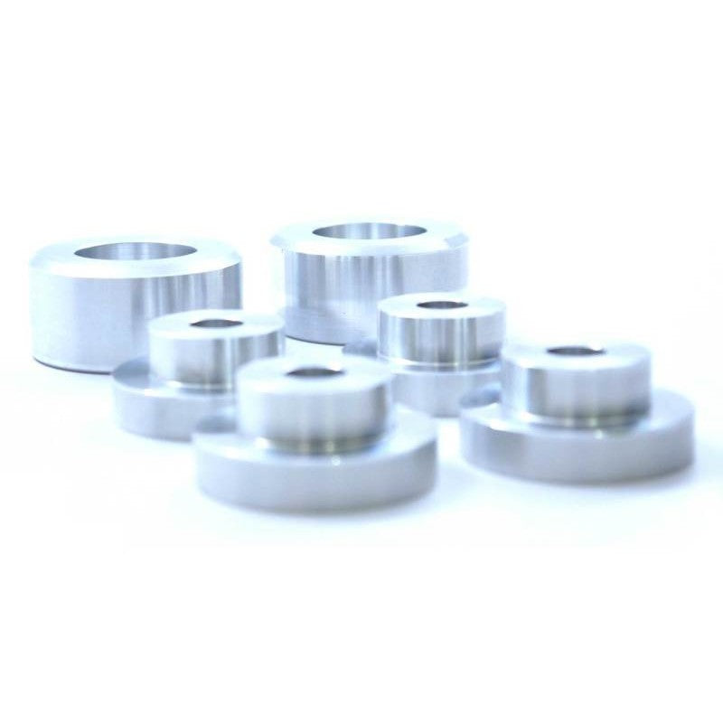 SPL Parts CNC machined 6061-T6 billet aluminum solid differential mounting bushings kit for Nissan S14 and Z32.