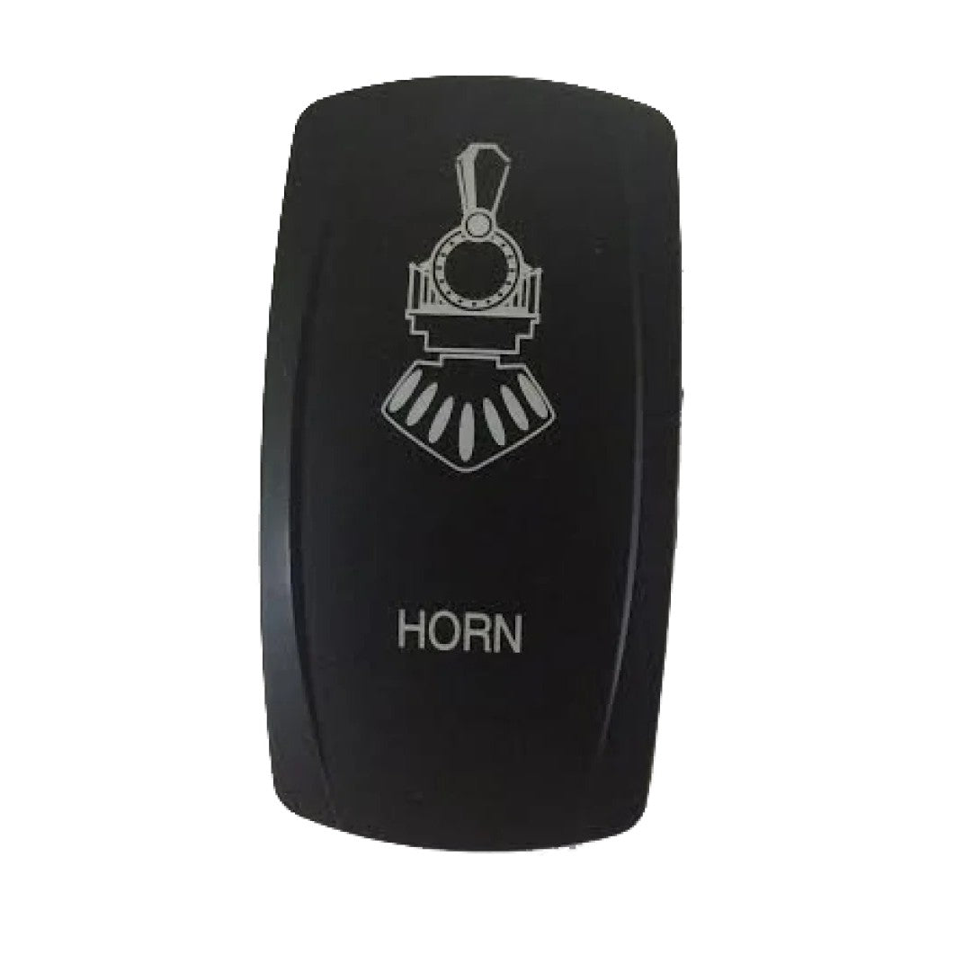 sPOD rocker switch for train horn with specialized icon and durable plastic housing