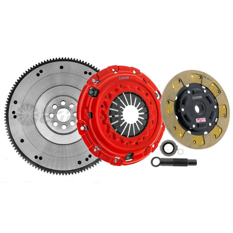 Action Clutch Stage 2 1SC Super Copper clutch kit with heavy-duty pressure plate and OE-HD flywheel for Honda Civic Si.