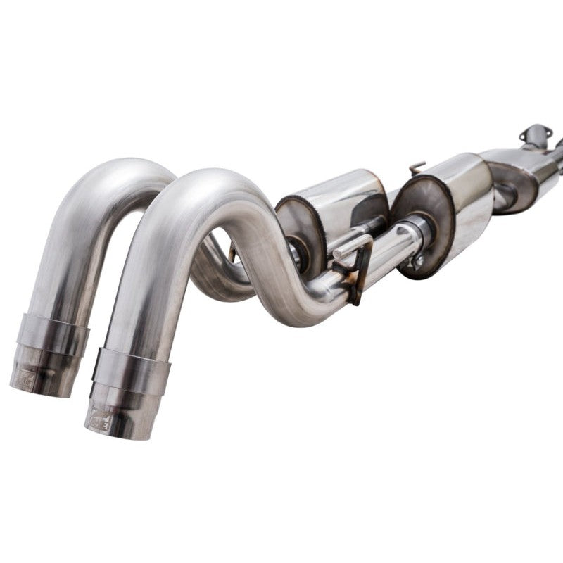 AWE 0FG True-Dual stainless steel exhaust system with high-clearance BashGuard for 2016-2023 Toyota Tacoma