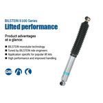 Bilstein B8 5100 series 46mm monotube rear shock absorber for 2014-2019 Chevrolet Silverado and GMC Sierra 1500