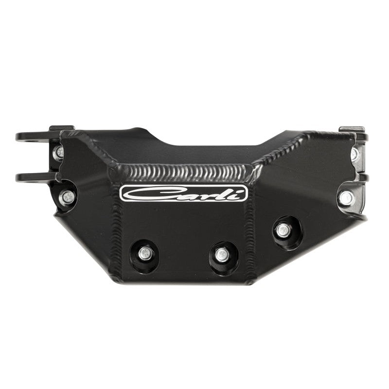 Carli CS-FFDG-23 black powder-coated 3/16 inch steel front differential guard for 2023 Ford Super Duty trucks.