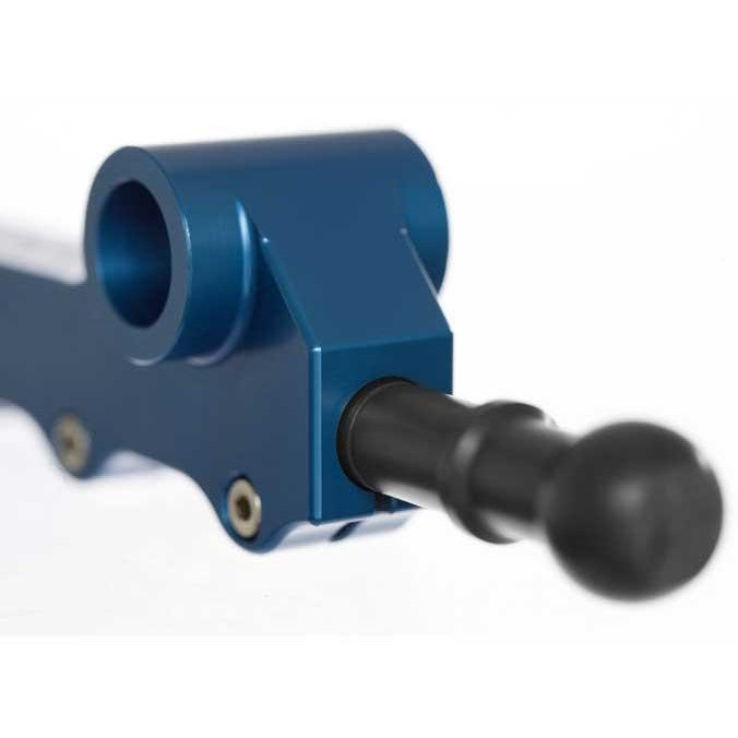 Cobb double adjustable 5-speed manual shifter with threaded height adjustment and adjustable lower throw linkage.