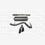 Corsa Sport single side exit cat-back exhaust system with dual-walled black stainless steel tips for 5.3L V8 trucks