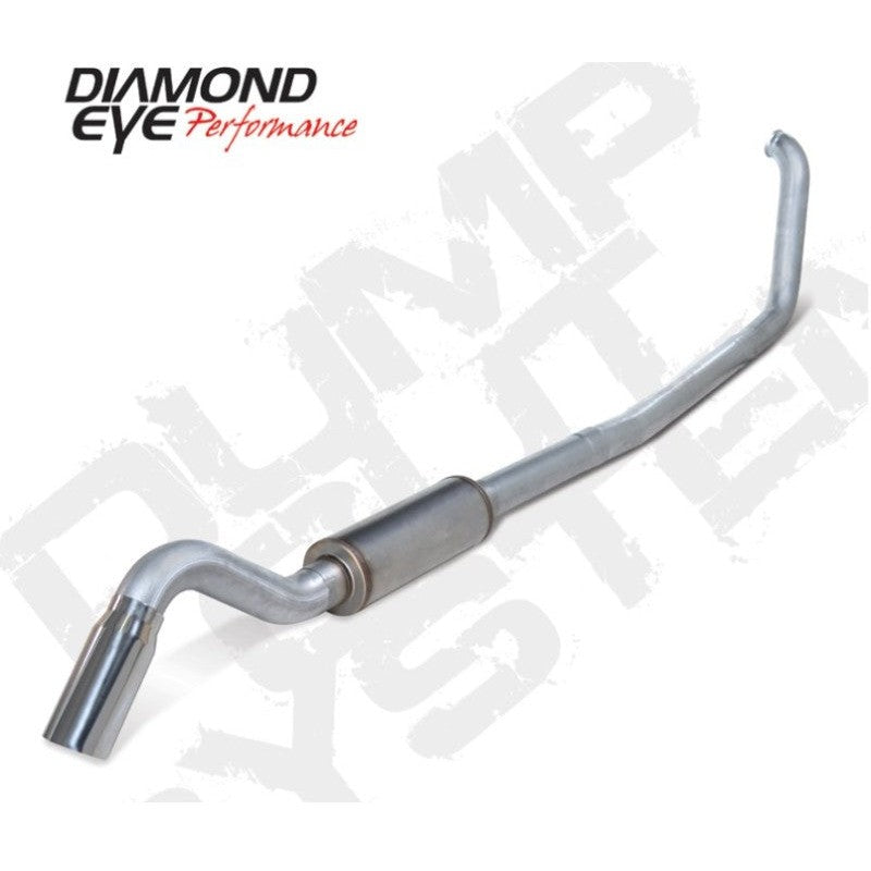 Diamond Eye 4-inch aluminized turbo-back exhaust kit with turn-down exit for Ford 7.3L Powerstroke diesel trucks.