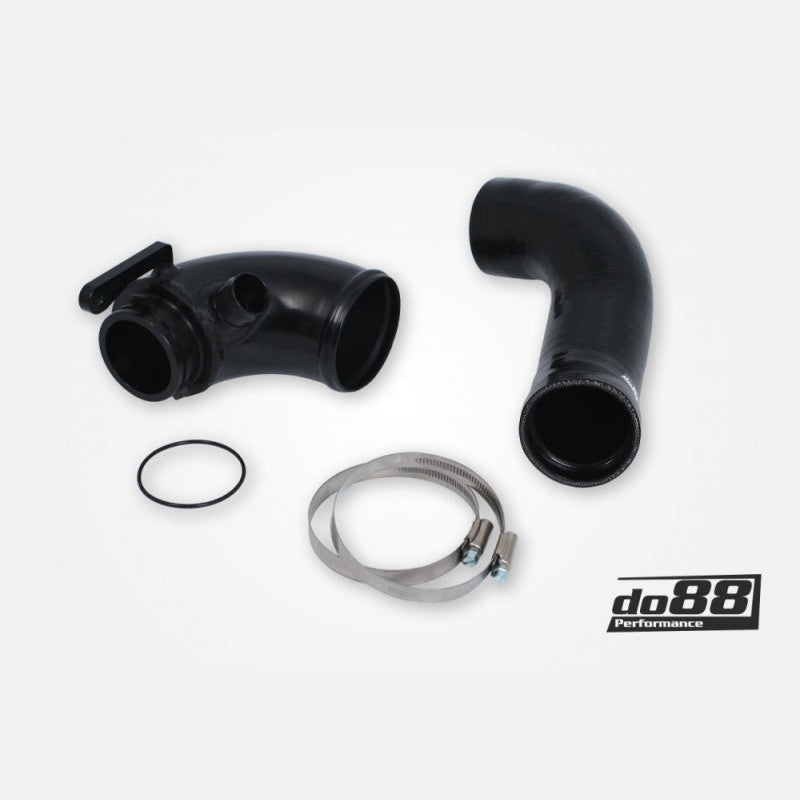 Black reinforced silicone turbo inlet pipe hose for VAG MQB 1.8 and 2.0 TSI engines