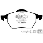 EBC Greenstuff series DP21330 front performance brake pad set for 1999-2010 Audi and Volkswagen models.