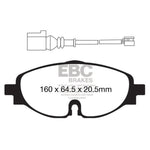 EBC Yellowstuff high-performance front brake pads for 2015-2026 Audi and Volkswagen models