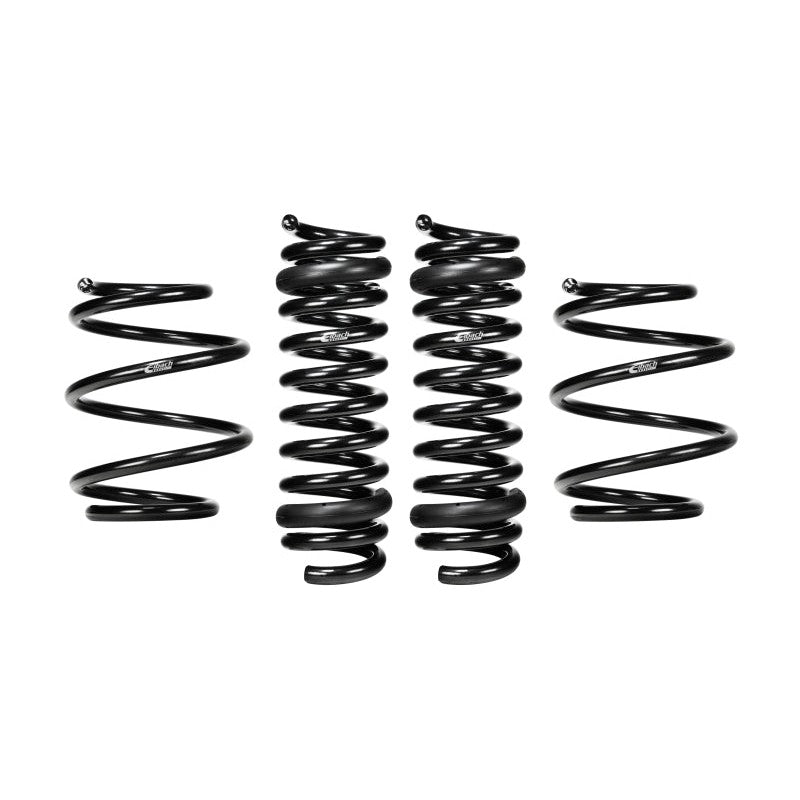 Four dark gray Eibach Pro-Kit progressive lowering springs for 2016-2021 BMW M2.