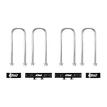 Eibach 1-inch anodized 6061-T6 billet aluminum rear lift blocks with extended steel U-bolts and hardware