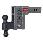 Gen-Y Mega Duty GH-613 adjustable drop hitch with 2.5-inch shank, 6-inch drop, and GH-061 dual-ball mount.