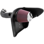 K&N 63-3075 AirCharger intake system with black HDPE tube and red conical air filter for 2010 Chevy Camaro 3.6L.