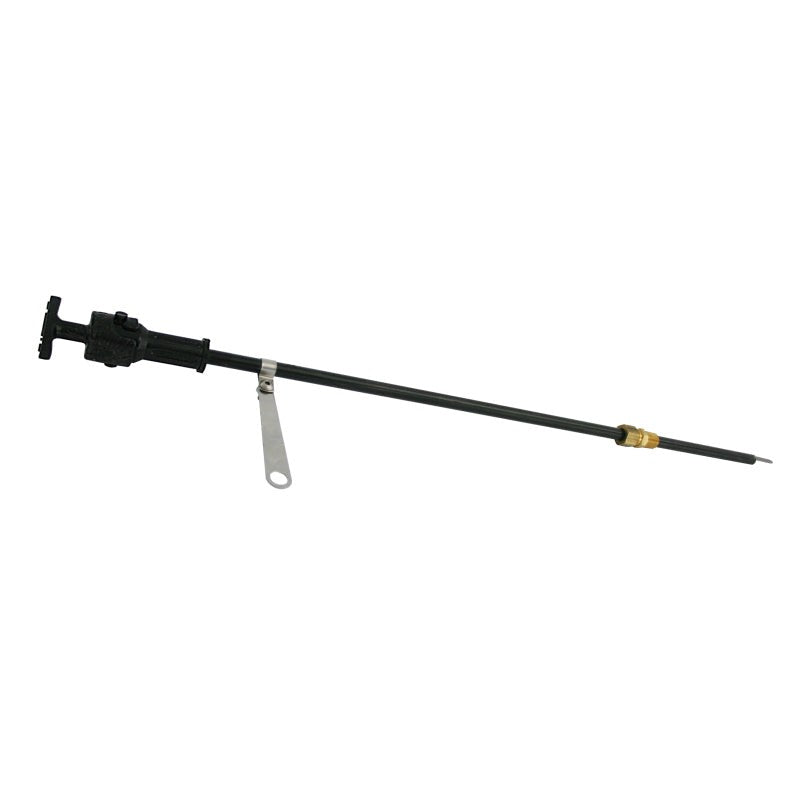 Moroso 25973 universal oil dipstick kit featuring a secure twist lock handle for custom engine applications.