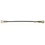 Omix 19.5-inch steel tailgate support cable with eyelet connectors for 1976-1986 Jeep CJ7 and CJ8 Scrambler.