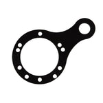 PRP matte black single button PTT steering wheel mounting plate featuring 5-bolt and 6-bolt mounting patterns.