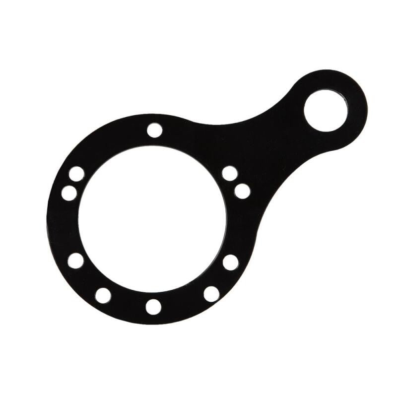 PRP matte black single button PTT steering wheel mounting plate featuring 5-bolt and 6-bolt mounting patterns.