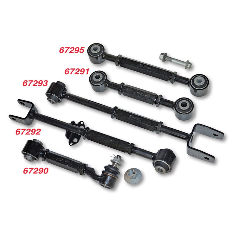 SPC Performance 67289 five-link adjustable rear suspension control arm set for 2003-2008 Honda Accord and Acura TSX.