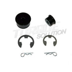 Pair of circular metal shifter cable bushings for 2007-2012 Honda Civic.
