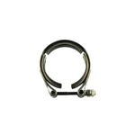Stainless steel V-band clamp with fine-thread bolt and nut for Turbosmart GenV WG50 wastegate outlet.