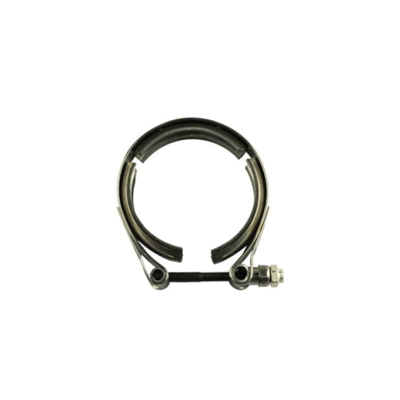 Stainless steel V-band clamp with fine-thread bolt and nut for Turbosmart GenV WG50 wastegate outlet.