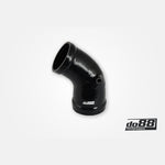 Black do88 reinforced silicone intake inlet hose for 2001-2006 BMW 330i E46 with 3.0L M54 engine.
