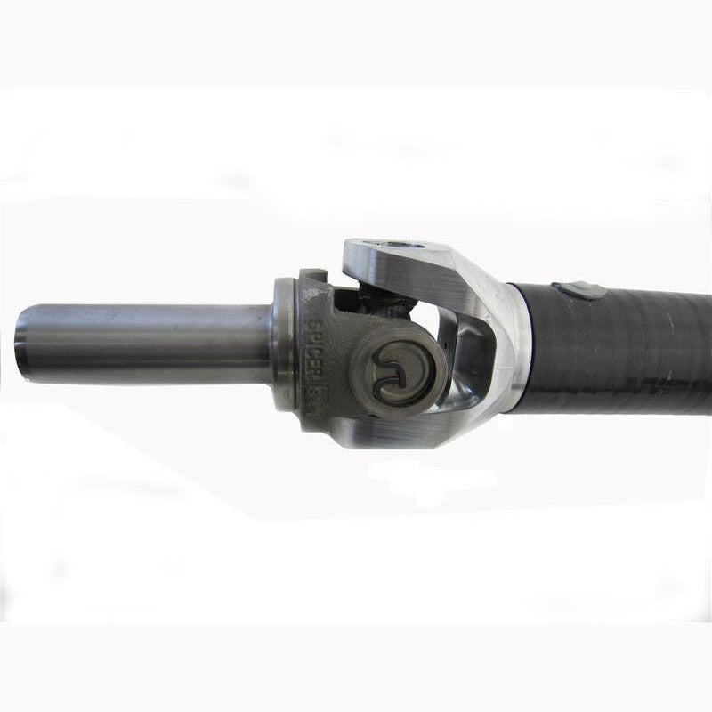 The Driveshaft Shop 1-piece carbon fiber driveshaft with silver aluminum yokes for 2004-2007 Subaru STI.