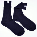 Black RaceQuip SFI 3.3 rated flame retardant racing socks in size Large 10-11.