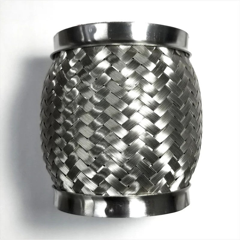 304 stainless steel exhaust flex joint with outer braid and 3.5-inch interlock liner