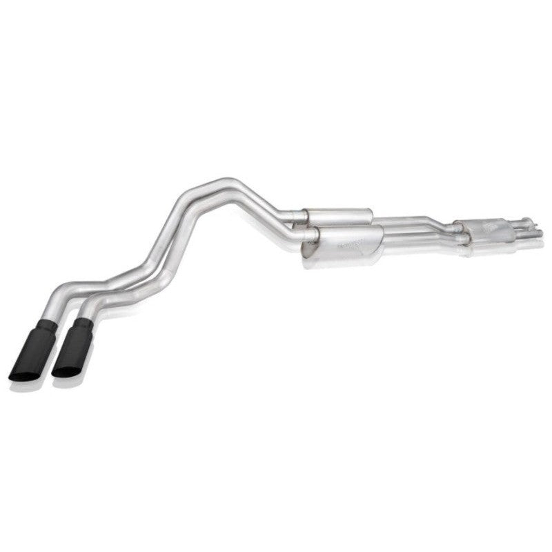 Stainless Works Redline 304 stainless steel catback exhaust system with 4-inch matte black tips