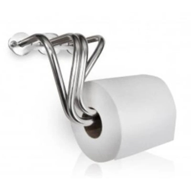 Stainless Works Small Block Chevy style stainless steel toilet paper holder featuring a header flange design.