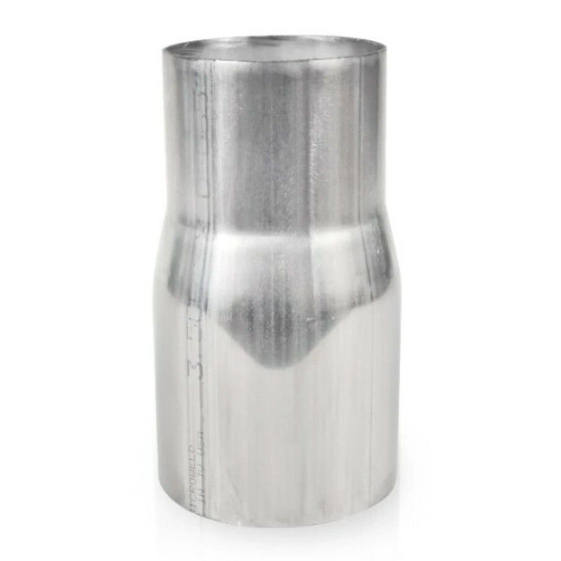 Pair of Stainless Works 11-inch long stainless steel tubing transitions with 3-inch ID and 3-inch OD ends.