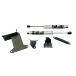 Superlift dual steering stabilizer kit with two Fox 2.0 Performance Series aluminum shocks and mounting brackets.