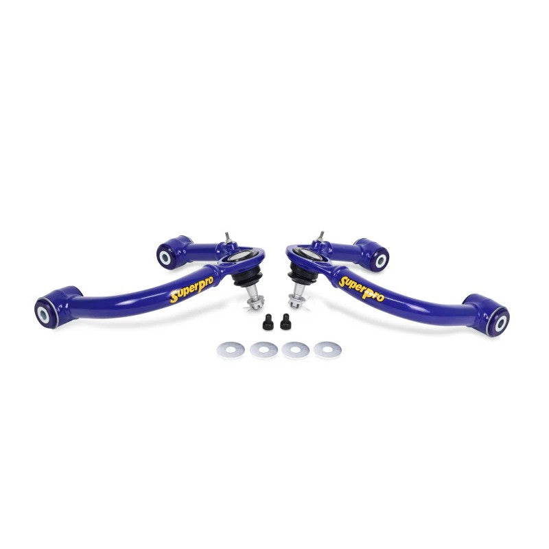 SuperPro TRC6471 front upper fixed offset control arm set for 2005-2023 Toyota Tacoma