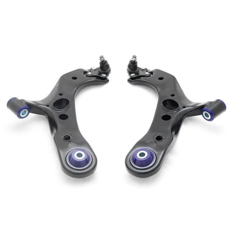 SuperPro TRC1143 front lower control arm pair with pre-installed blue bushings and ball joints for 2006-2012 Toyota RAV4