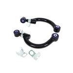 SuperPro TRC1219 heavy-duty adjustable rear upper suspension arms with blue bushings for Audi and Volkswagen models.
